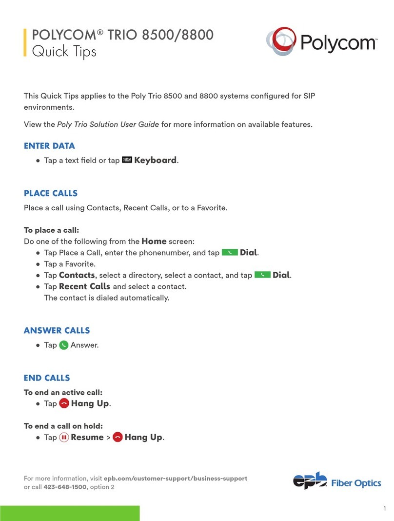Polycom RealPresence Trio 8500 Quick tips