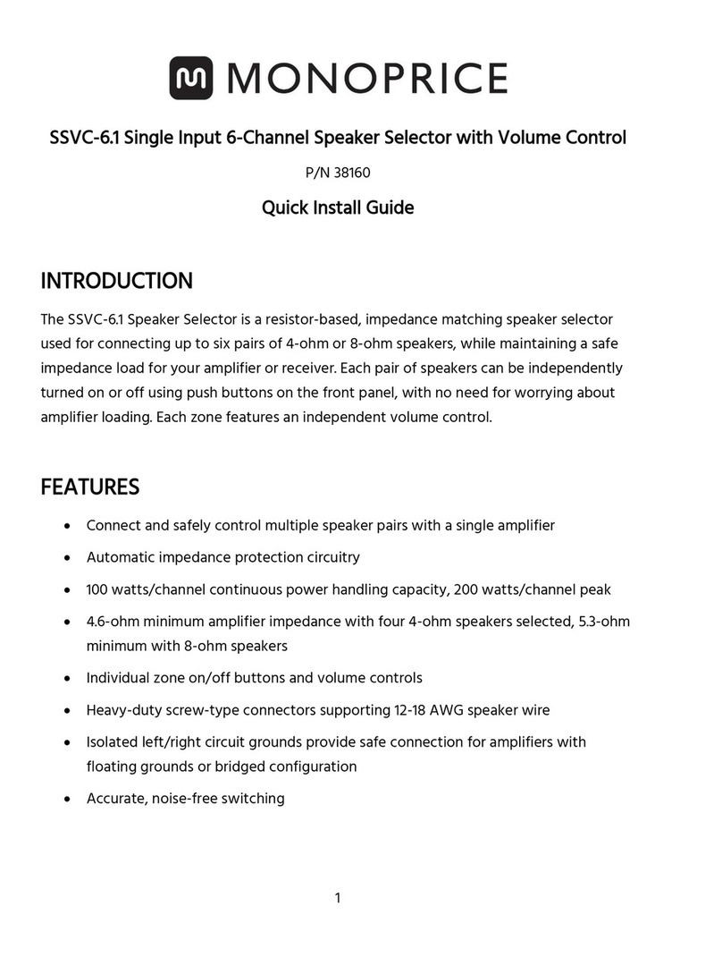 Monoprice SSVC-6.1 Quick install guide