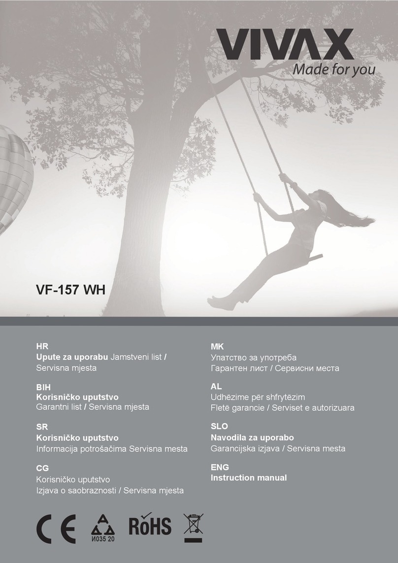 Vivax VF-157 WH instruction manual