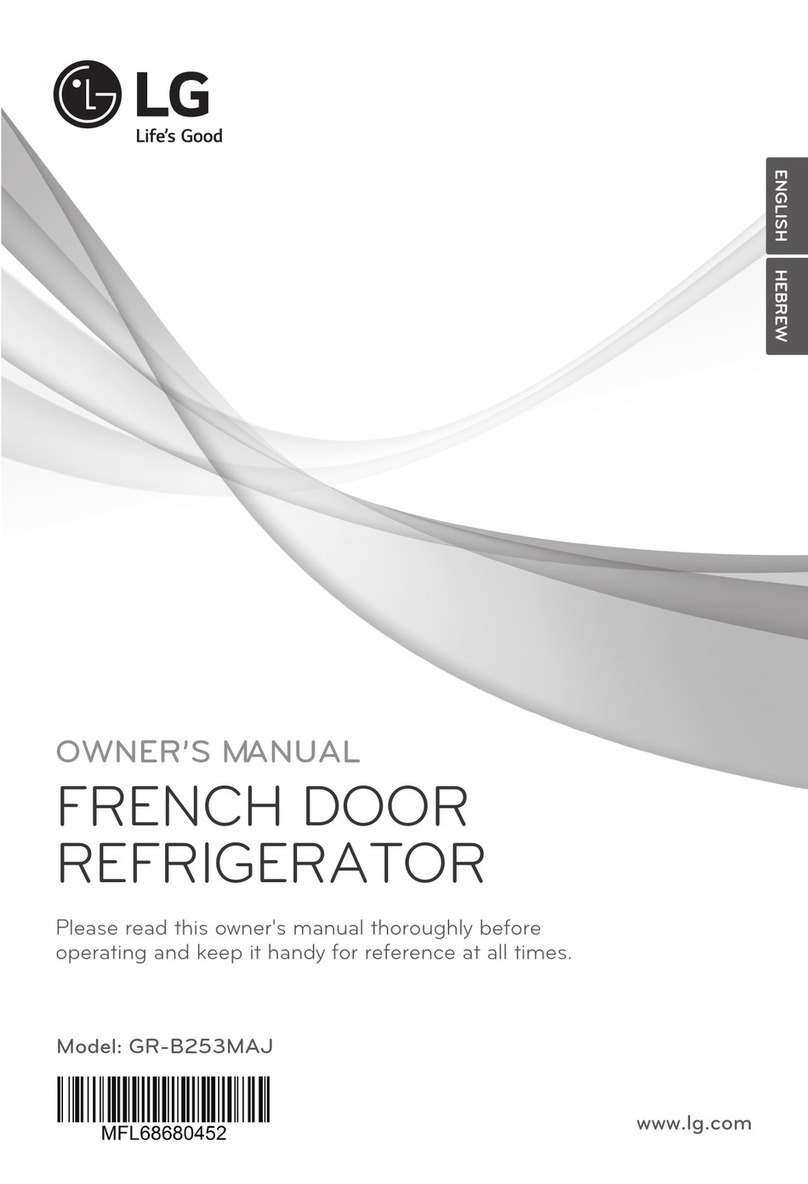 LG GR-B253MAJ owner's manual