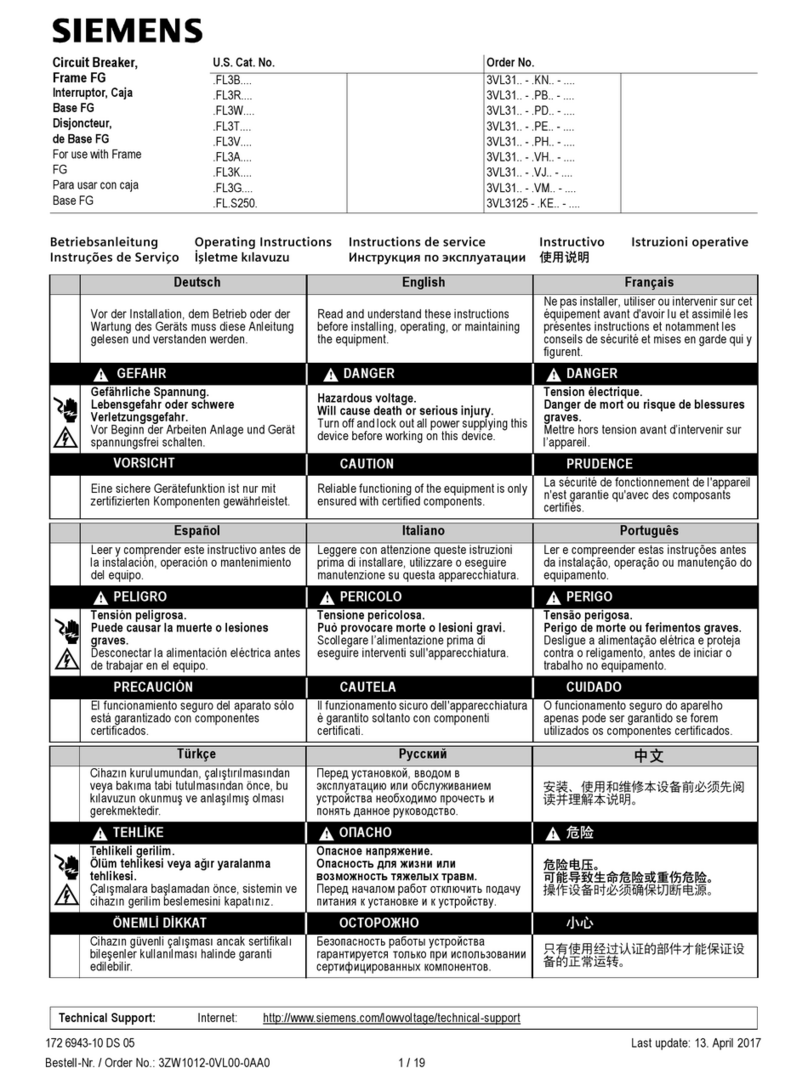 Siemens 3VL31 KN Series User manual