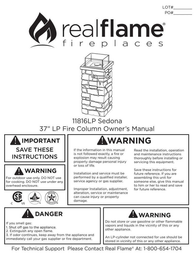 RealFlame 11816LP Sedona User manual