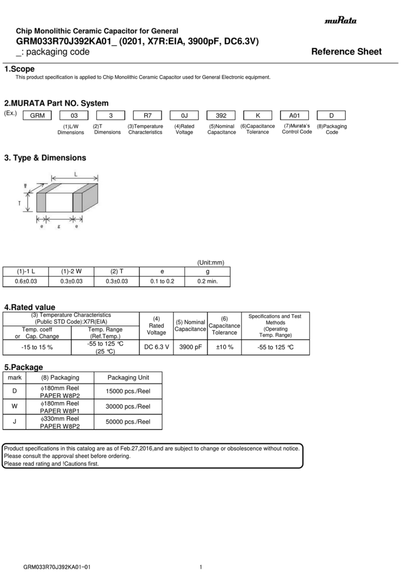 Murata GRM033R70J392KA01 Series User manual