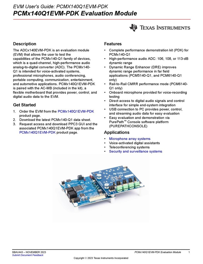 Texas Instruments PCMx140Q1EVM-PDK User manual