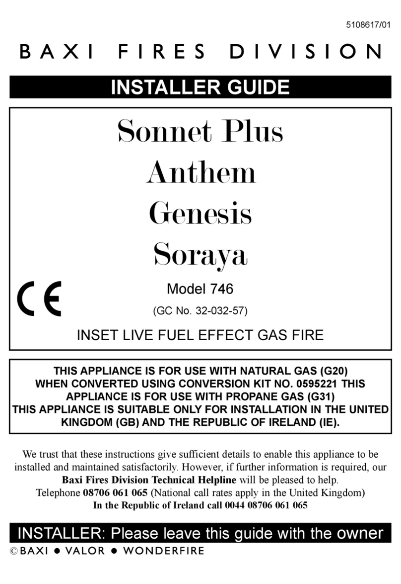 Baxi Fires Division Sonnet Plus Assembly instructions