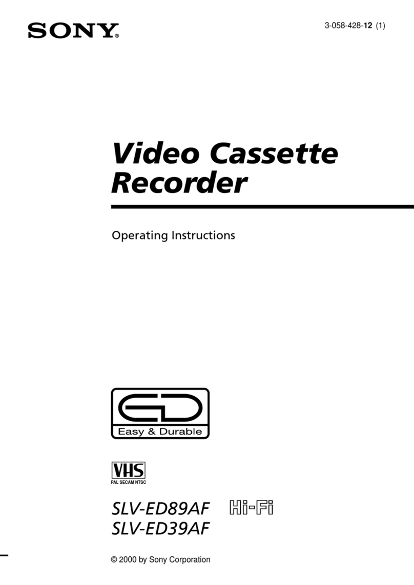 Sony SLV-ED89AF operating instructions