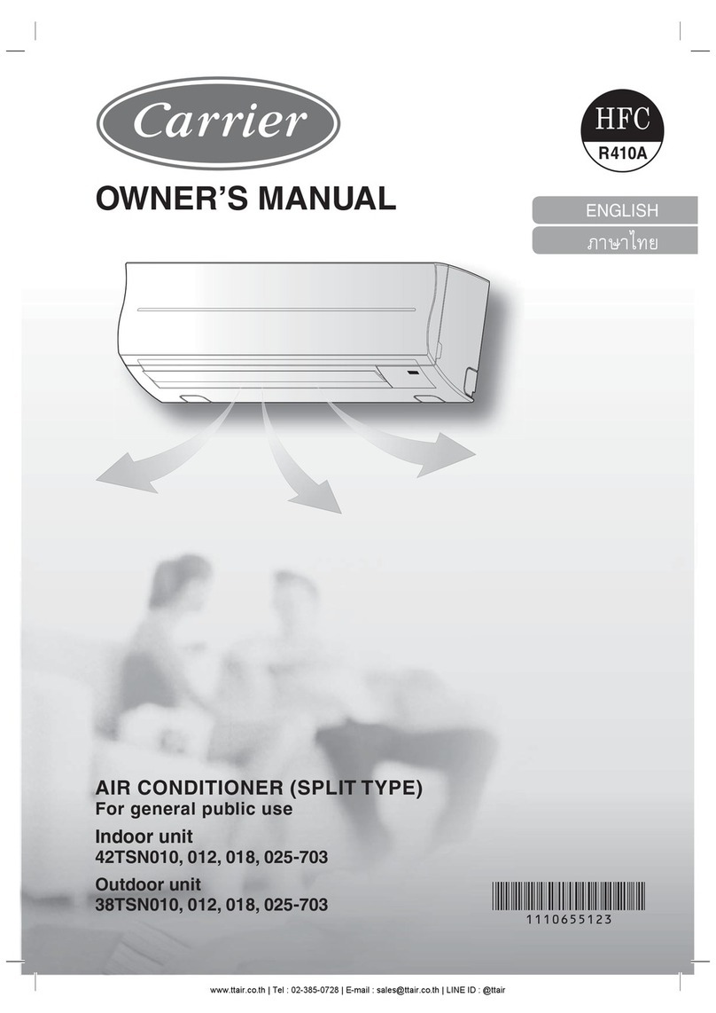 Carrier 42TSN010-703 User manual