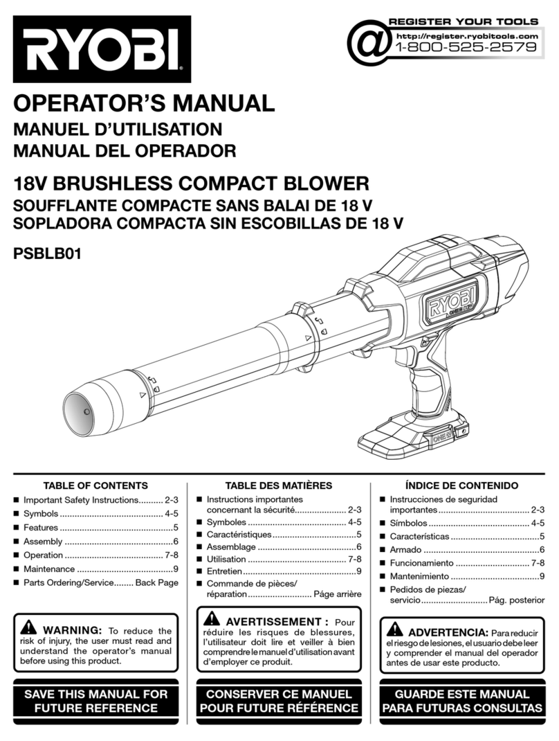 Ryobi PSBLB01 Operator's manual