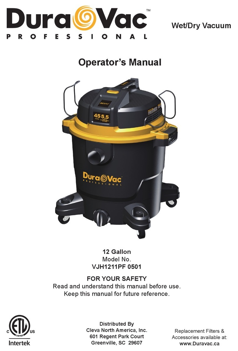 DURAVAC VJH1211PF 0501 User manual