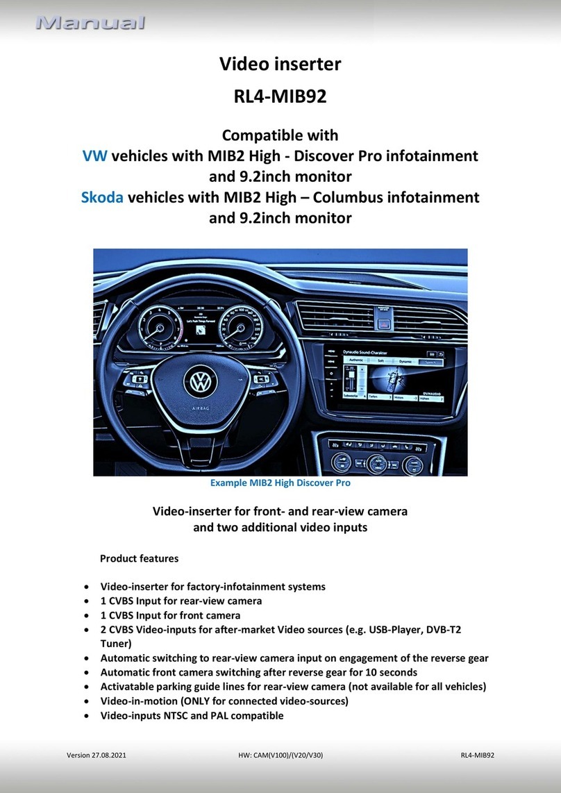 Car-Interface RL4-MIB92 User manual Car-Interface RL4-MIB92 User manual