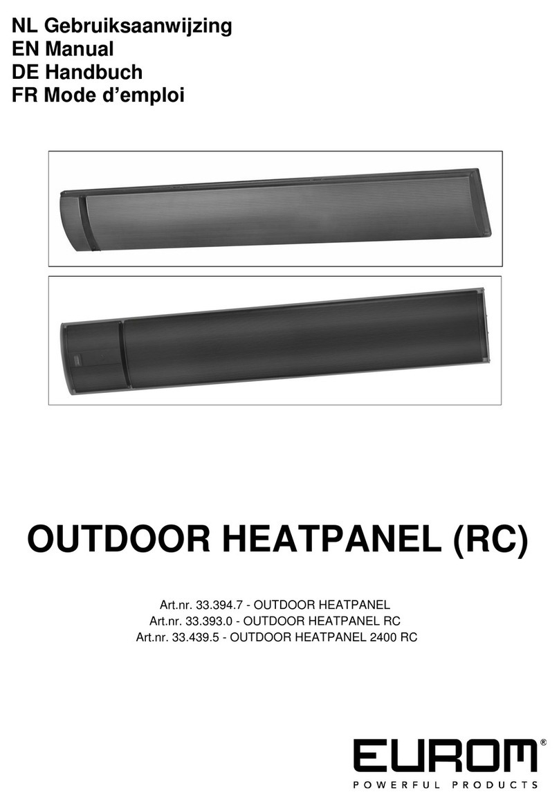 EUROM OUTDOOR HEATPANEL RC manual