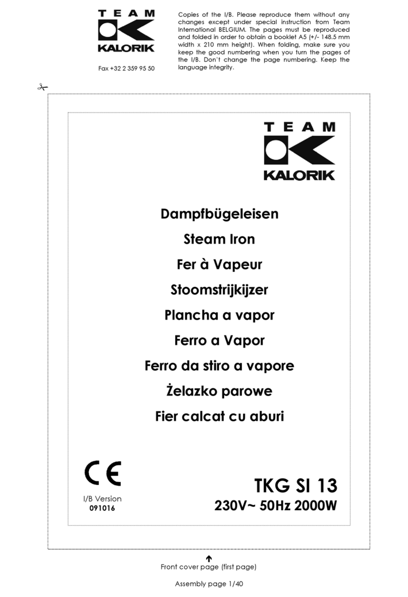 Team Kalorik TKG SI 13 manual