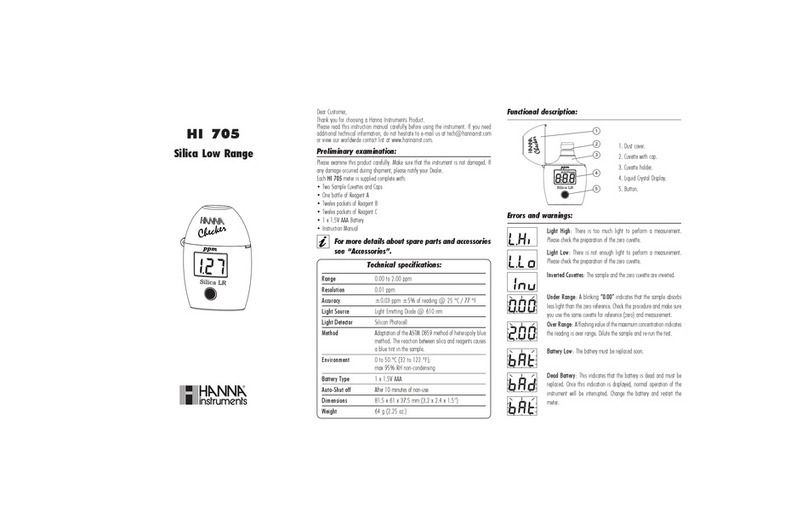 Hanna Instruments HI 705 instructions