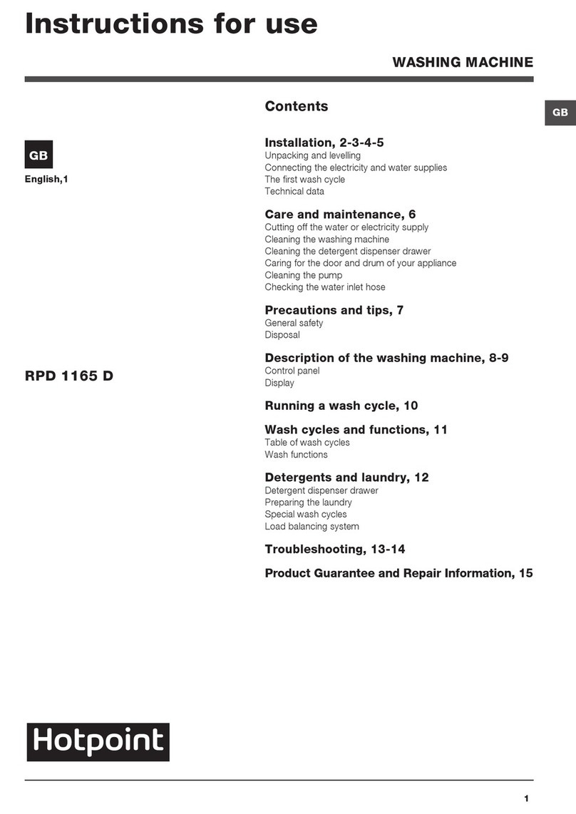 Hotpoint RPD 1165 D User manual