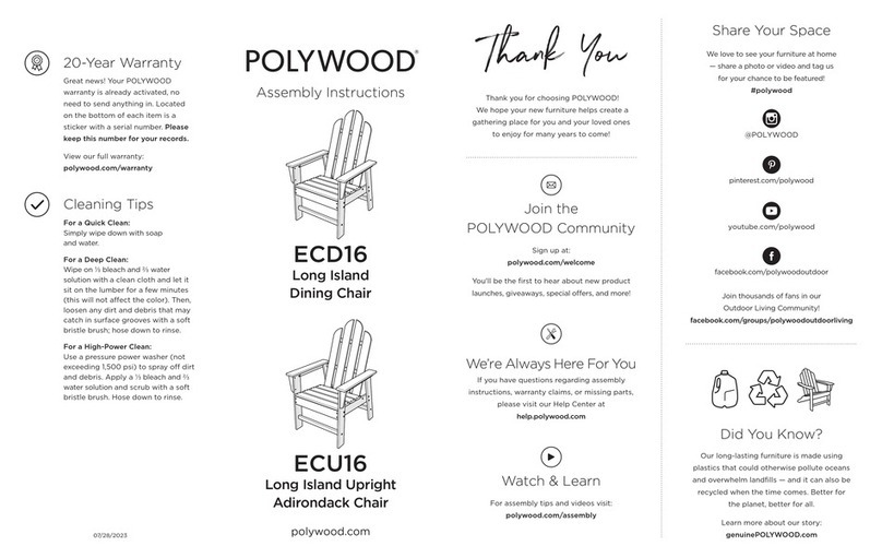 Polywood ECD16 Assembly instructions