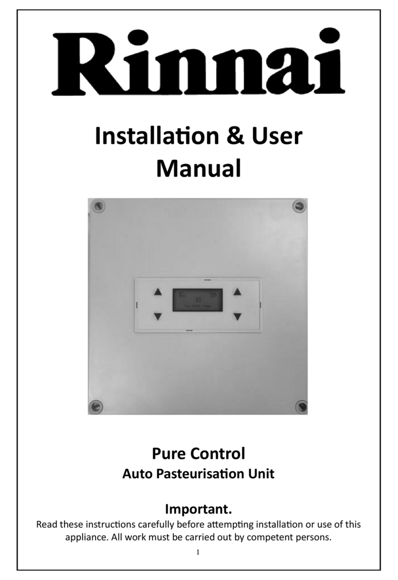 Rinnai Pure Control Installation & user manual
