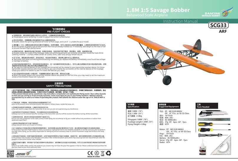 Dancing Wings Hobby 1.8M 1:5 Savage Bobber instruction manual Dancing Wings Hobby 1.8M 1:5 Savage Bobber instruction manual