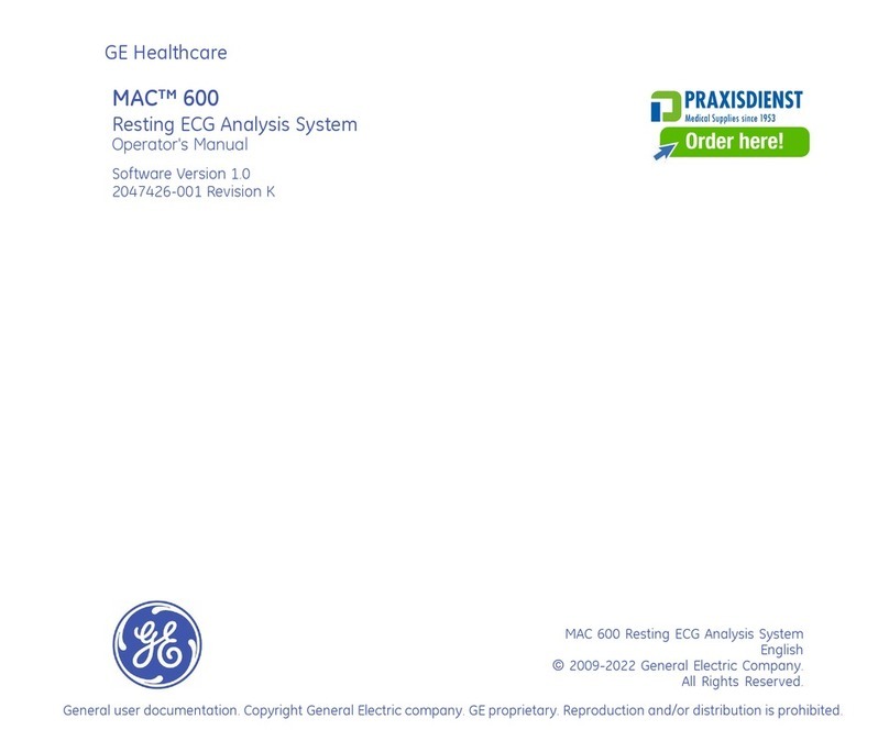 GE MAC 600 User manual