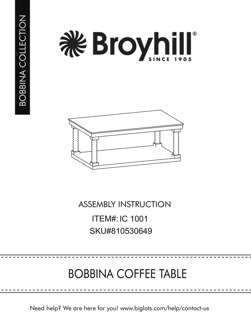 Broyhill BOBBINA IC 1001 Assembly instruction Broyhill BOBBINA IC 1001 Assembly instruction
