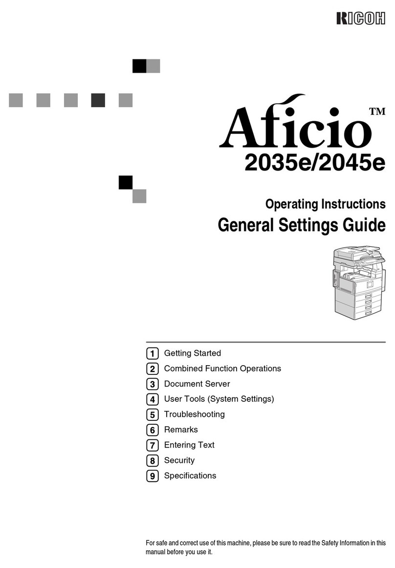 Ricoh Aficio 2035e User manual
