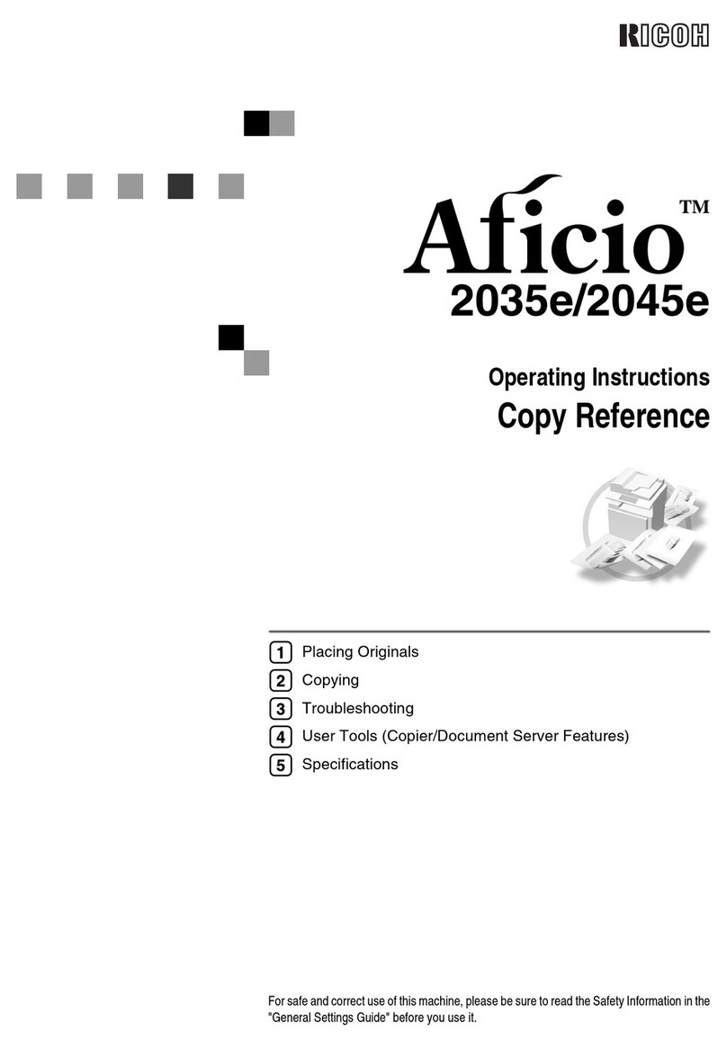 Ricoh Aficio 2035e operating instructions