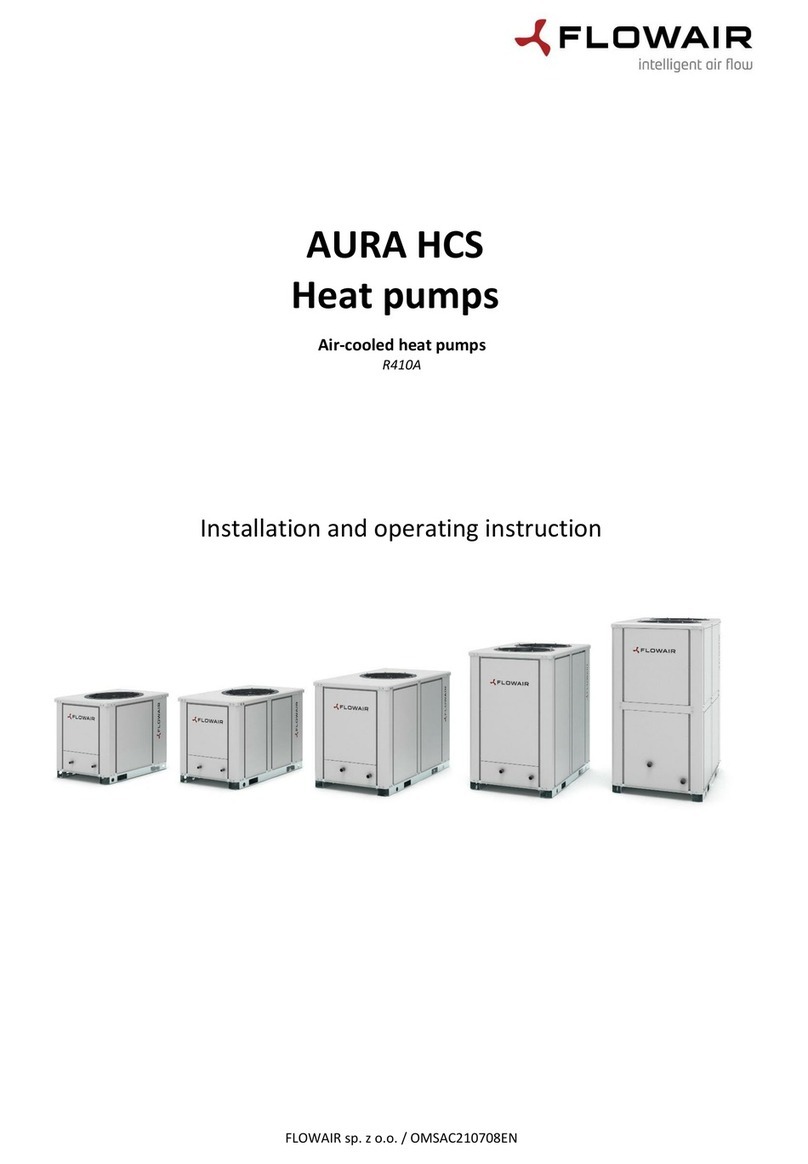 flowair AURA HCS Series Installation and operating instruction