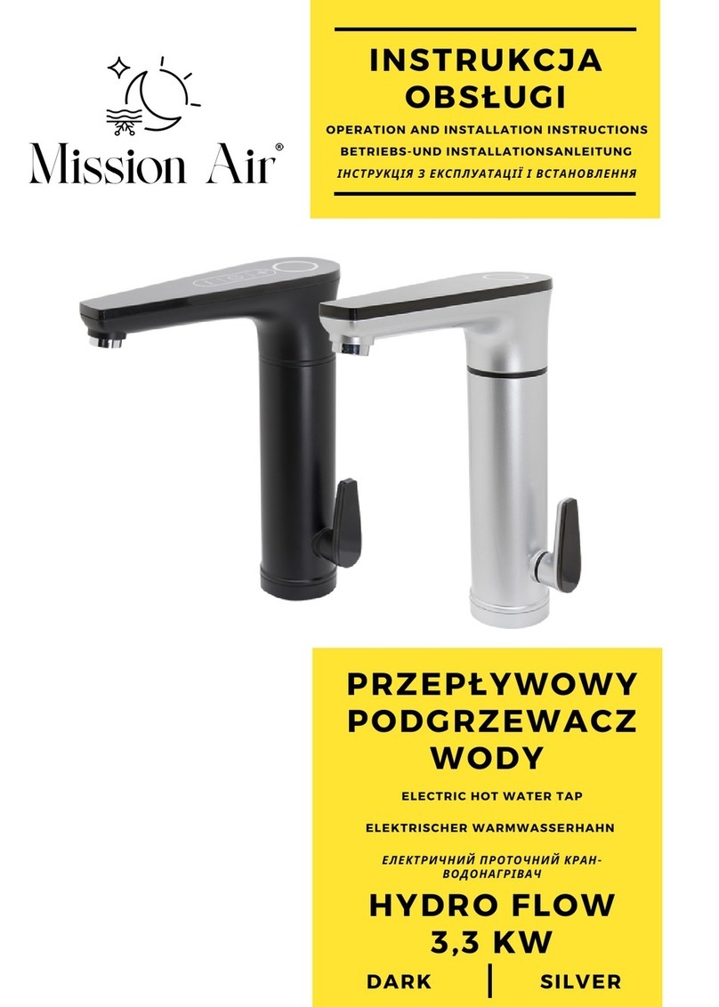 Mission Air HYDRO FLOW 3,3 KW DARK Operation and installation instructions Mission Air HYDRO FLOW 3,3 KW DARK Operation and installation instructions