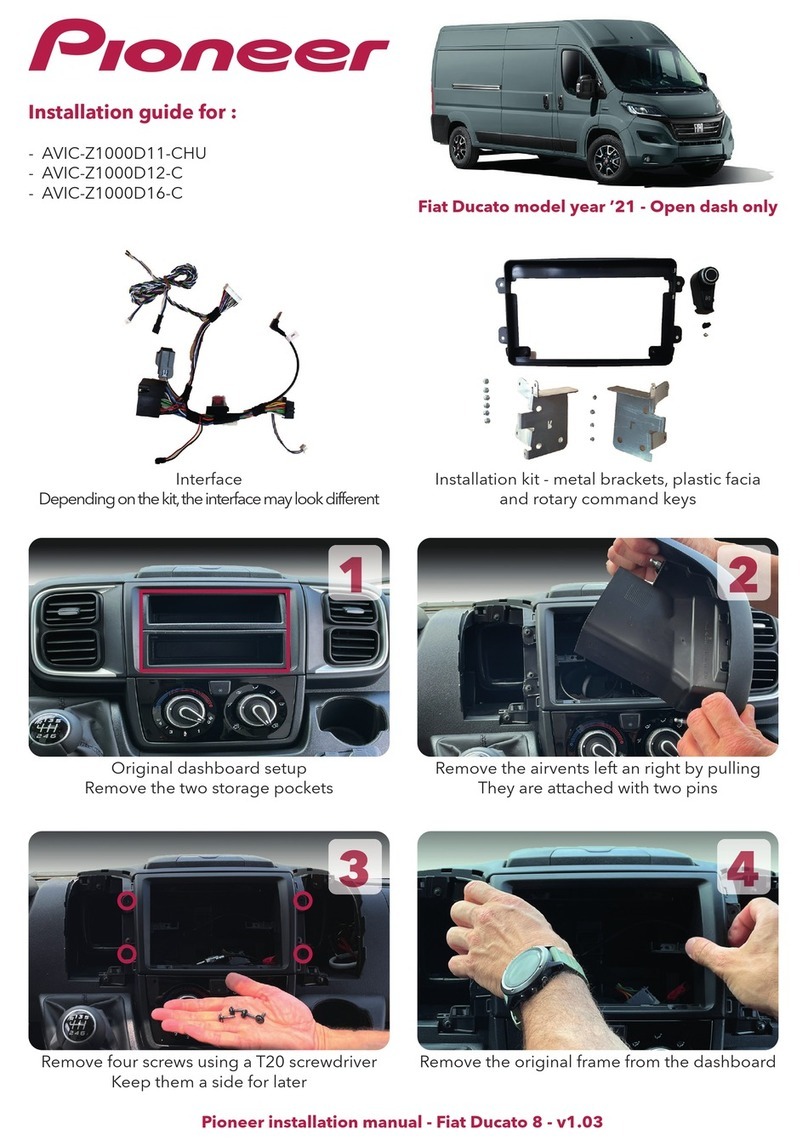 Pioneer AVIC-Z1000D11-CHU installation guide