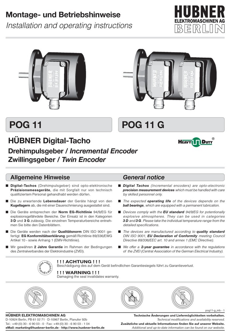 Hubner POG 11 Installation and operating instructions