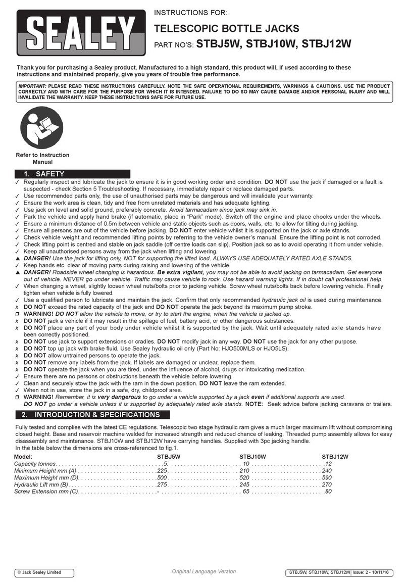 Sealey STBJ5W instructions