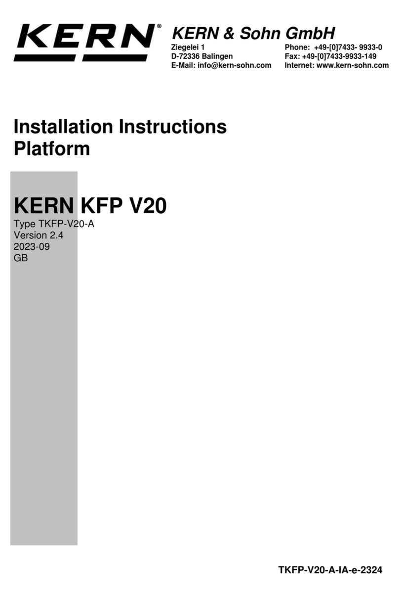 KERN TKFP 6V20M-A installation instructions