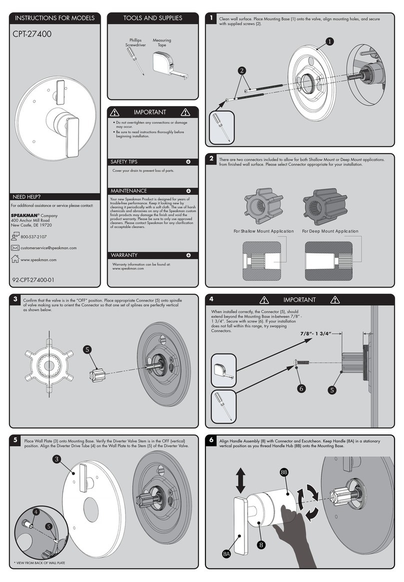 Speakman CPT-27400 User manual Speakman CPT-27400 User manual