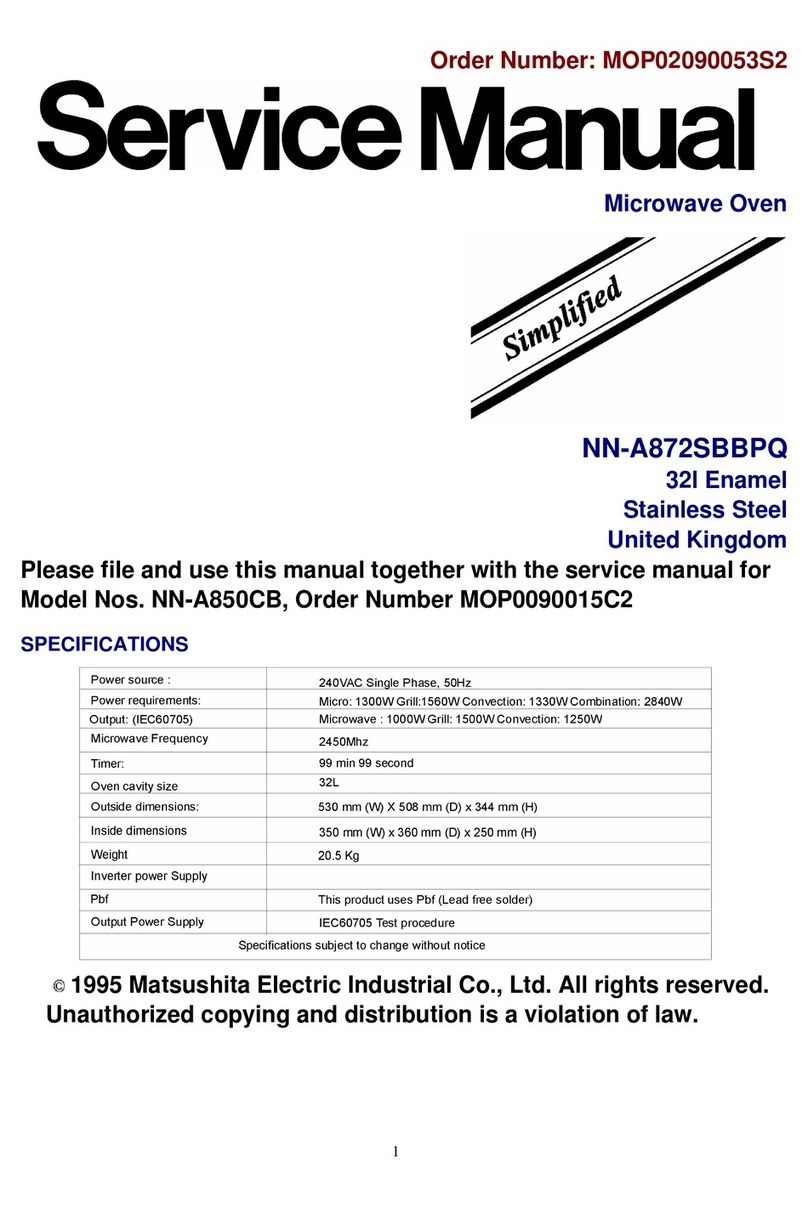 Panasonic NN-A872SBBPQ Service manual
