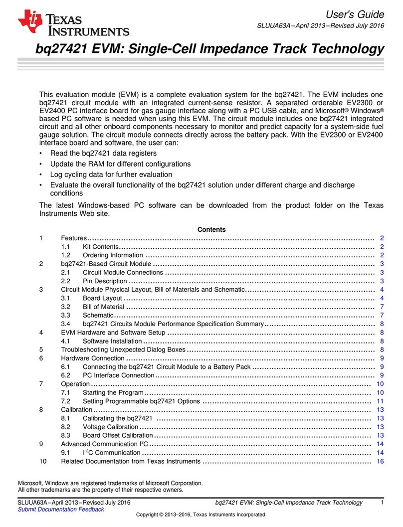 Texas Instruments bq27421 user guide