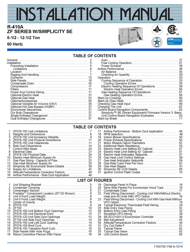 Johnson Controls ZF078 User manual