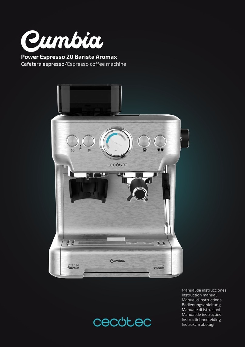 cecotec Cumbia Power Espresso 20 Barista Aromax instruction manual