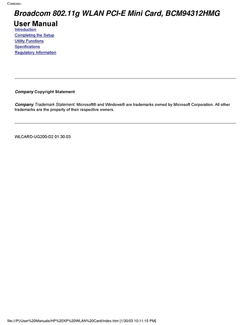 Broadcom BCM94312HMG user manual