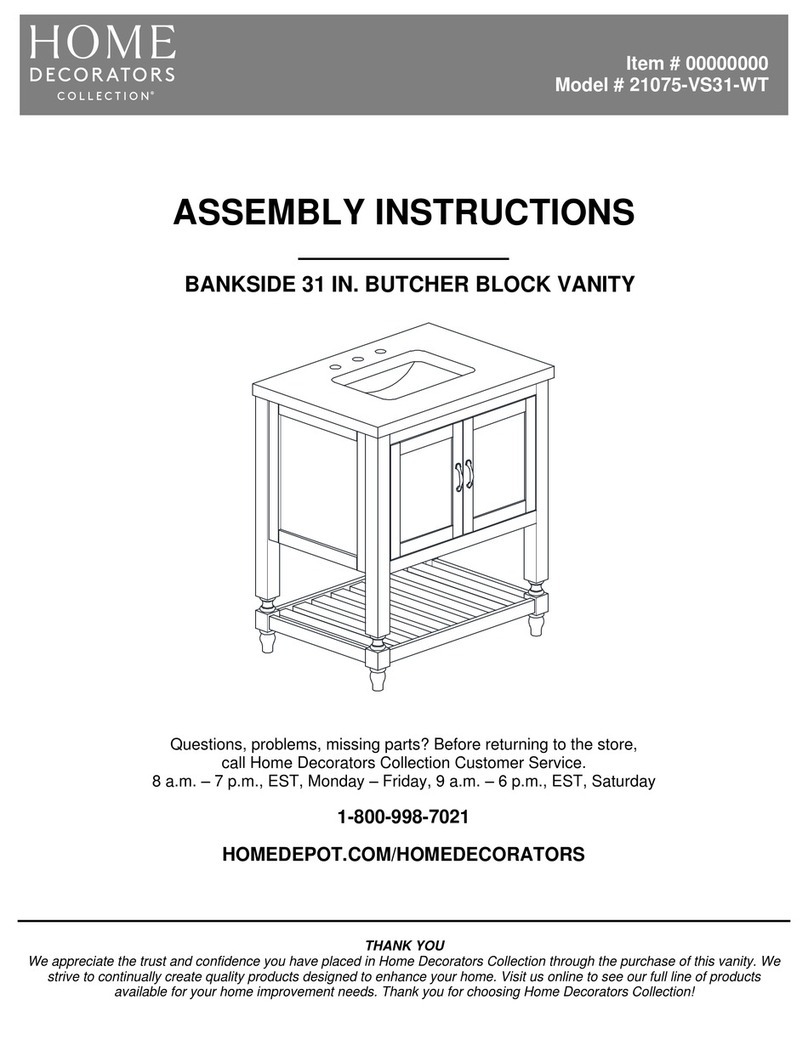 Home Decorators Collection BANKSIDE 21075-VS31-WT Assembly instructions Home Decorators Collection BANKSIDE 21075-VS31-WT Assembly instructions