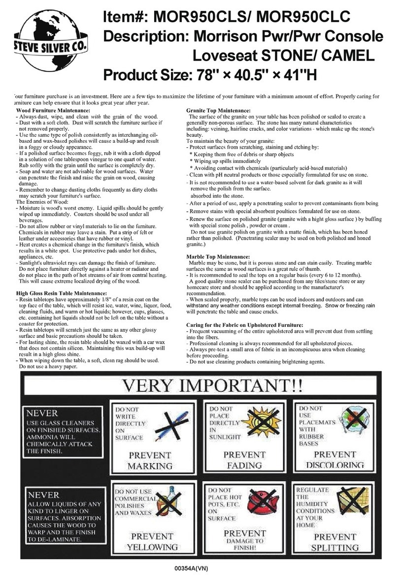 Steve Silver MOR950CLS User manual Steve Silver MOR950CLS User manual