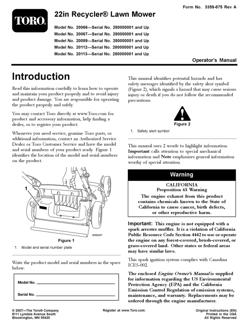 Toro 20067 User manual