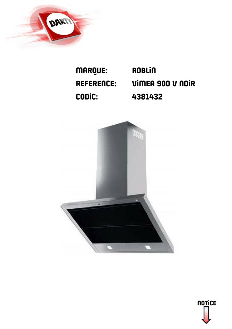 ROBLIN VIMEA 900 V Instructions for installation and use ROBLIN VIMEA 900 V Instructions for installation and use
