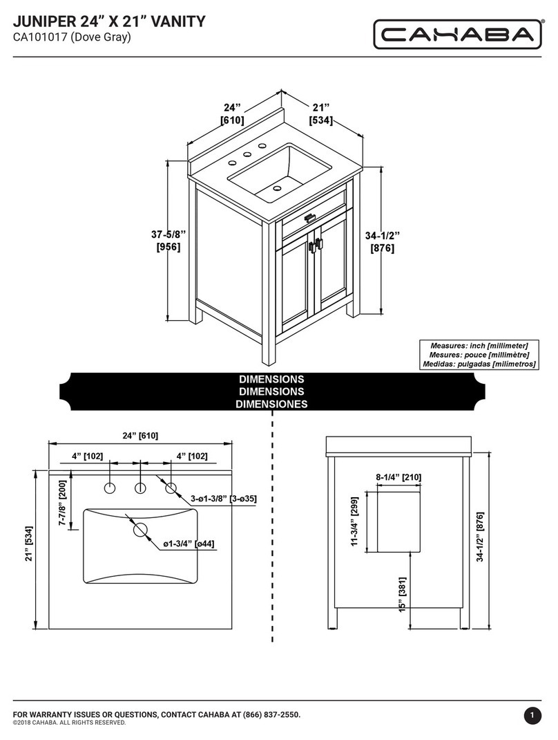 CAHABA JUNIPER CA101017 installation instructions