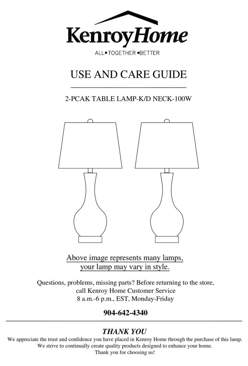 Kenroy Home 2-PCAK TABLE LAMP-K/D NECK-100W User manual Kenroy Home 2-PCAK TABLE LAMP-K/D NECK-100W User manual