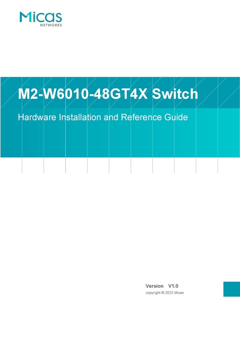 Micas M2-W6010-48GT4X Hardware installation and reference guide Micas M2-W6010-48GT4X Hardware installation and reference guide