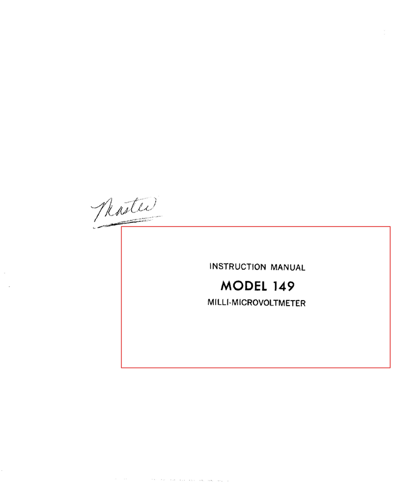 Keithley 149 instruction manual