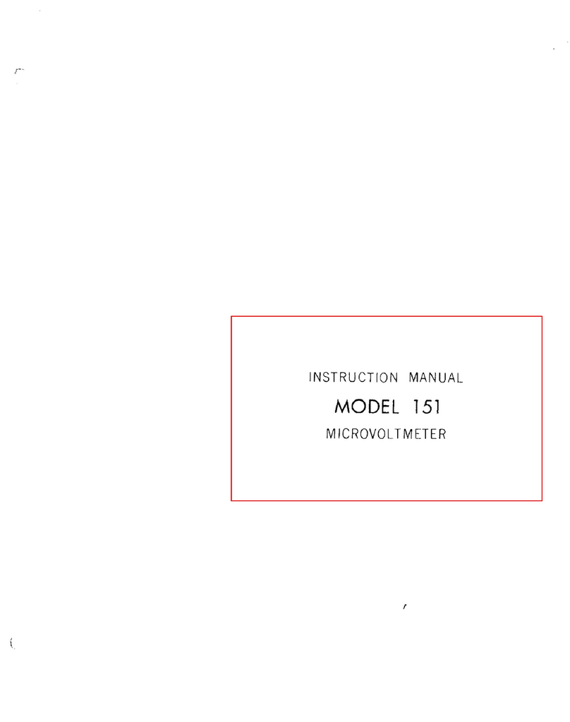 Keithley 151 User manual