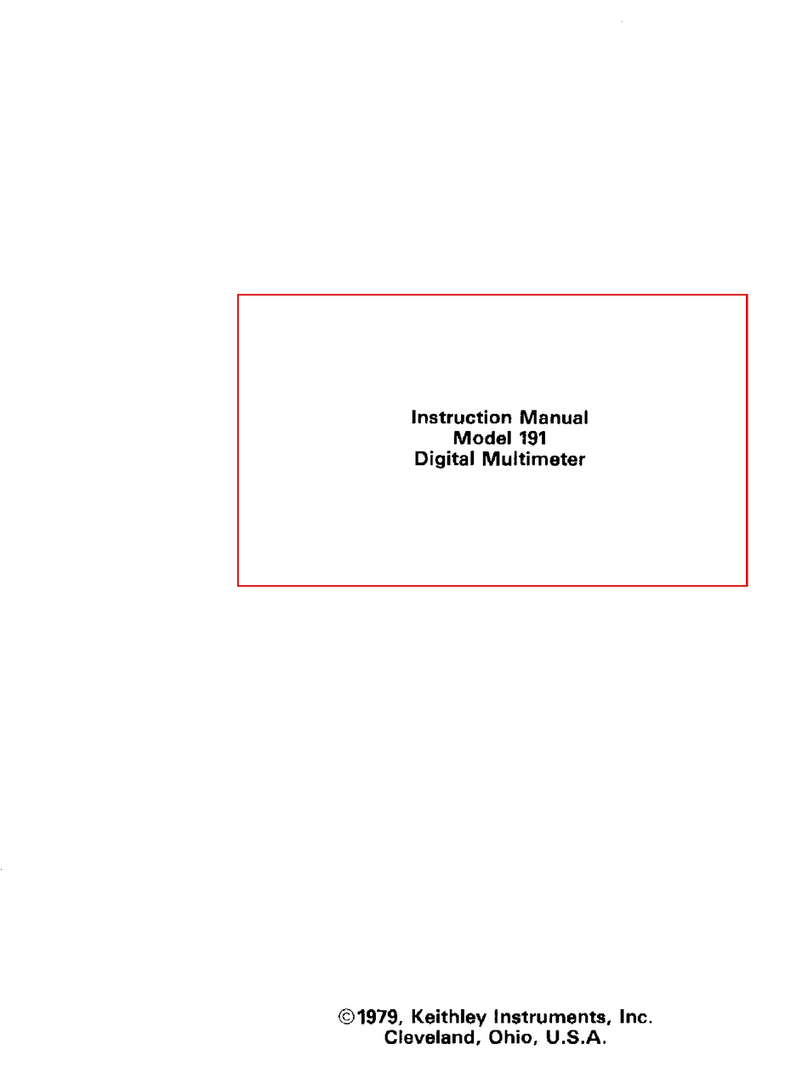 Keithley 191 instruction manual