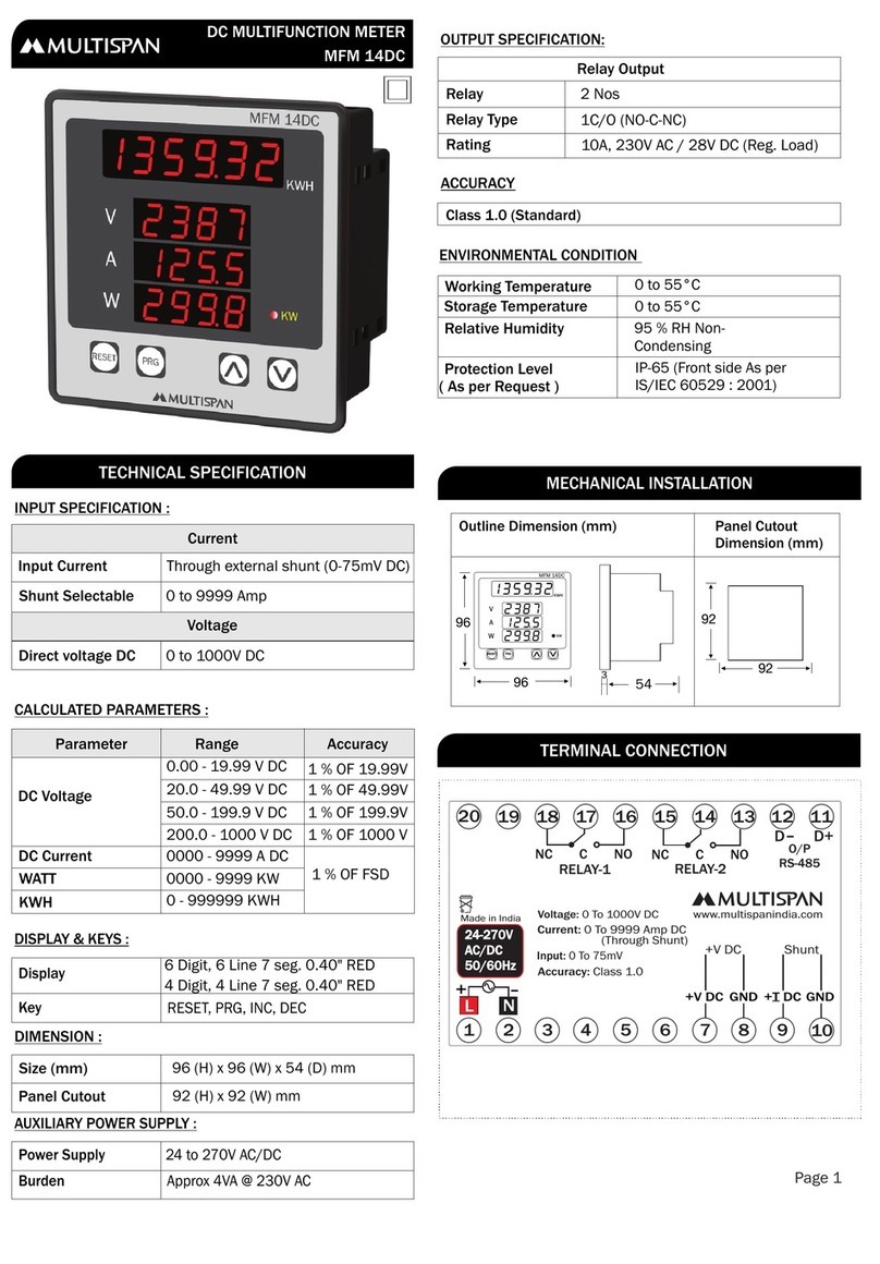 MULTISPAN MFM 14DC User manual