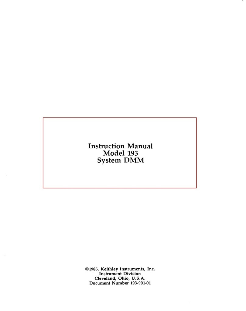 Keithley 193 User manual Keithley 193 User manual
