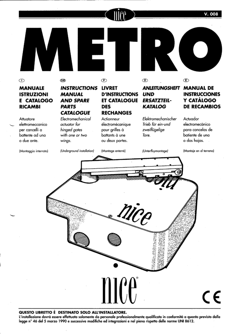 Nice METRO ME 3000 User manual